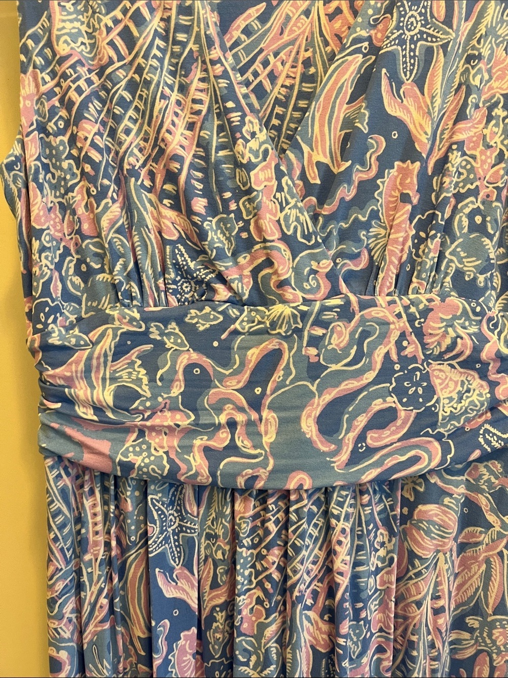 Lilly Pulitzer size M excellent condition Moana Faux Wrap dress Boca Blue - Picture 5 of 7